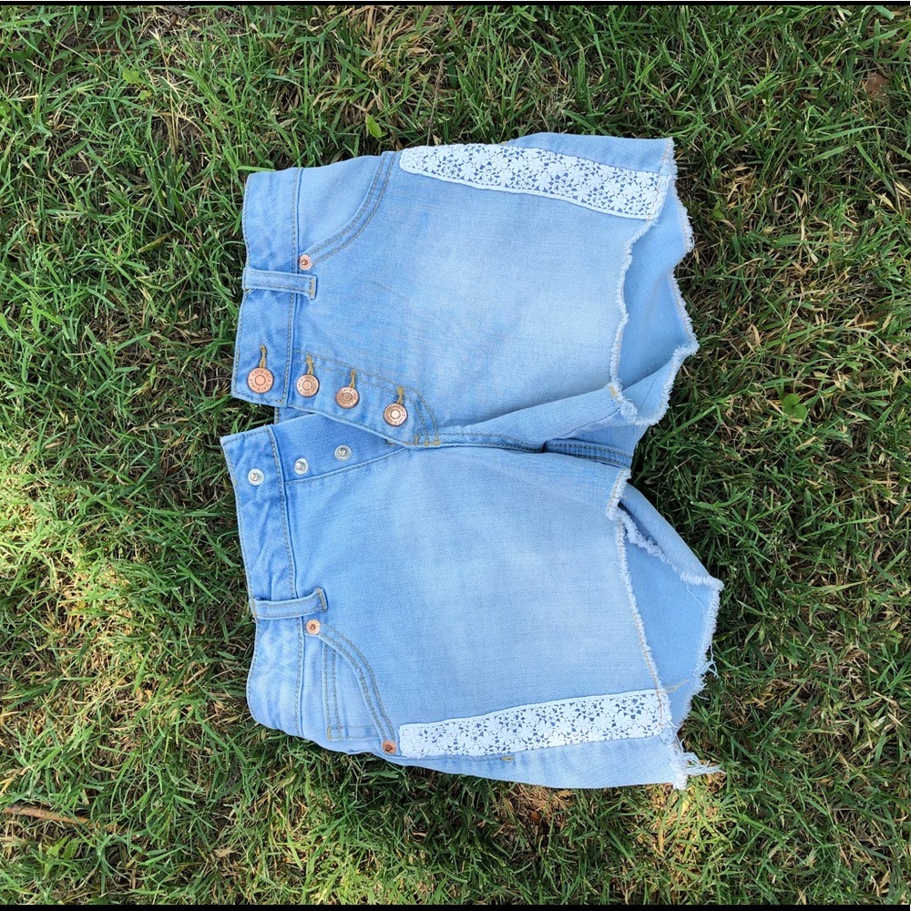 Blues and white Cat & Jack shorts